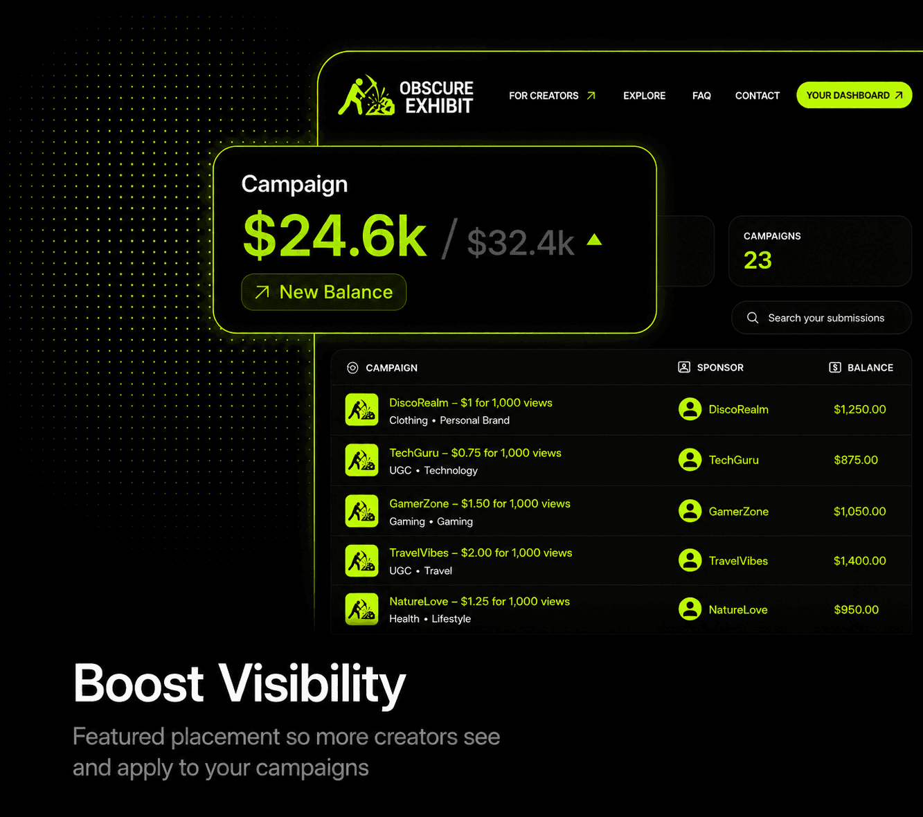 Boost visibility — verified brands get featured placement in the Explore feed so more clippers see and apply to your campaigns